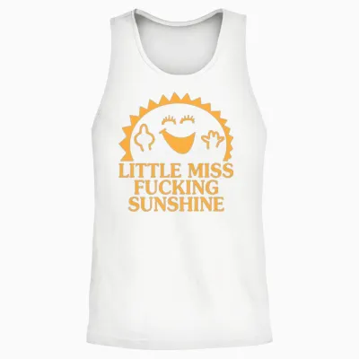 Little Miss Sunshine Funny T Shirts Sayings Funny Unisex Tank Top - White