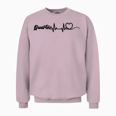 Heartbeat Quarter Horse Unisex Sweatshirt - Light Pink
