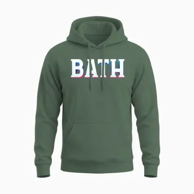 Retro - Bath Unisex Hoodie - Military Green