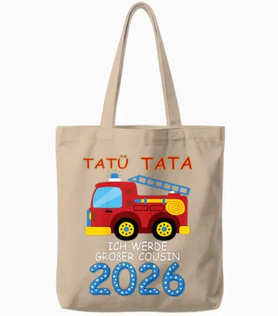 Kinder Ich Werde Großer Cousin 2026 Tote Bags - Natural