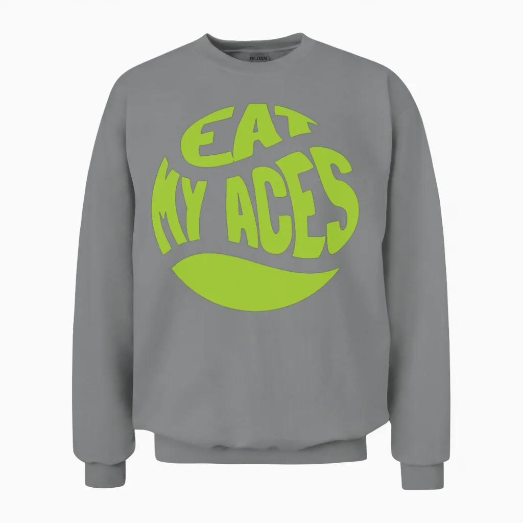Tennis Funny Unisex Sweatshirt in Sport Grey