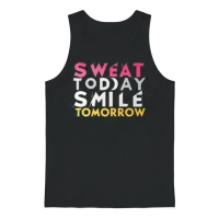 Create a Gym Design with the Words Sweat Today 1 Unisex Tank Top - Black – 1