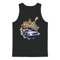 Back to the Future 2 Logo Delorean Time Machine Unisex Tank Top - Black – 1
