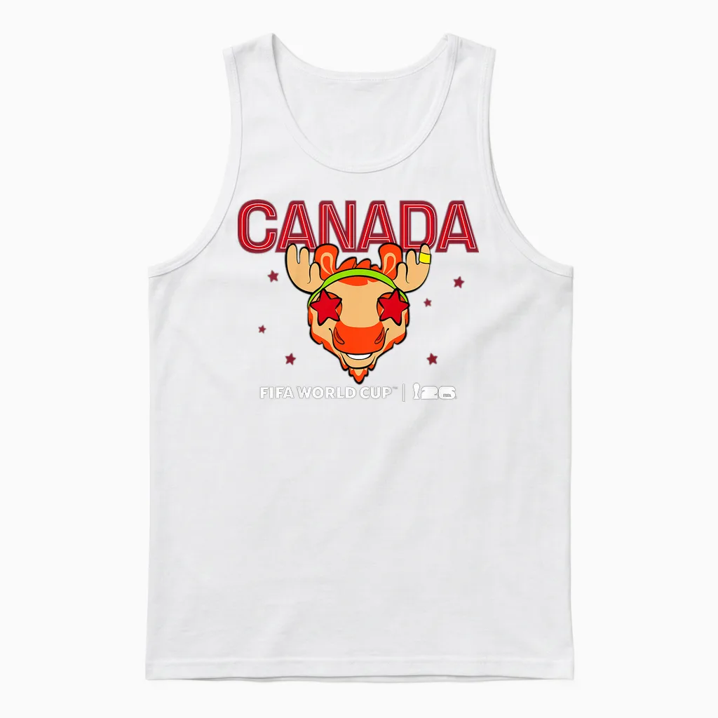 Enfant Fifa World Cup26 Canada Mascotte Stars Unisex Tank Top in White
