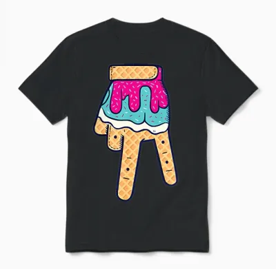 Baseball Drip for Boys Ice Cream Youth Boys Lifestyle 101 Unisex T-Shirt - Black