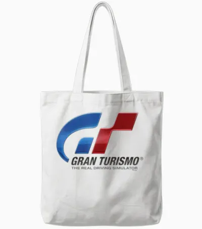 Playstation Gran Turismo the Real Driving Simulator Logo Tote Bags - White