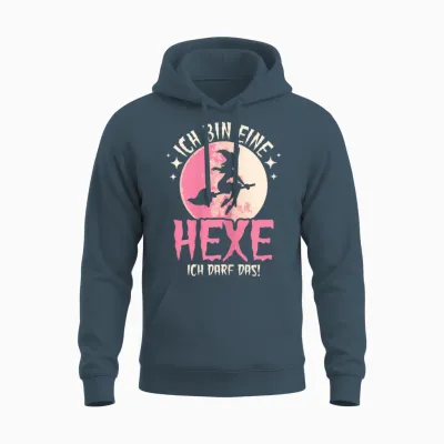 Ich Bin Eine Hexe Ich Darf Das Damen Hexen Unisex Hoodie - Dark Heather