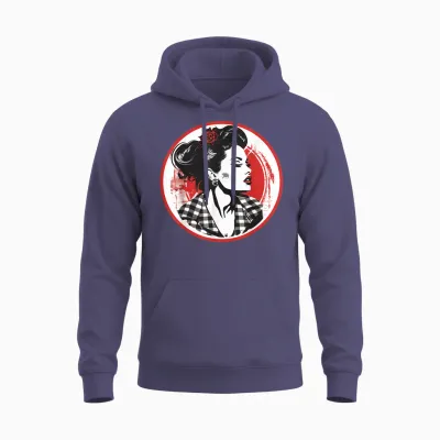 Rockabilly Girl Outfit for Rock N Roll Music 50s 60s T-Shirt, Black Unisex Hoodie - Heather Sport Dark Navy