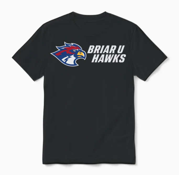 Briar U Hawks Manche Longue Unisex T-Shirt in Black