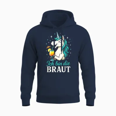 Ich Bin Die Braut - Einhorn Unisex Hoodie - Navy