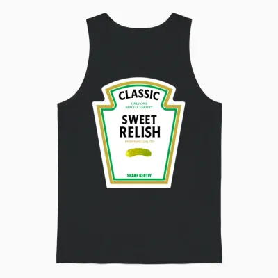 Sweet Relish Ketchup Costume Matching Mustard Unisex Tank Top - Black