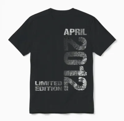 April 2012 Junge Mädchen 14. Geburtstag Limited Edition 14 Unisex T-Shirt - Black