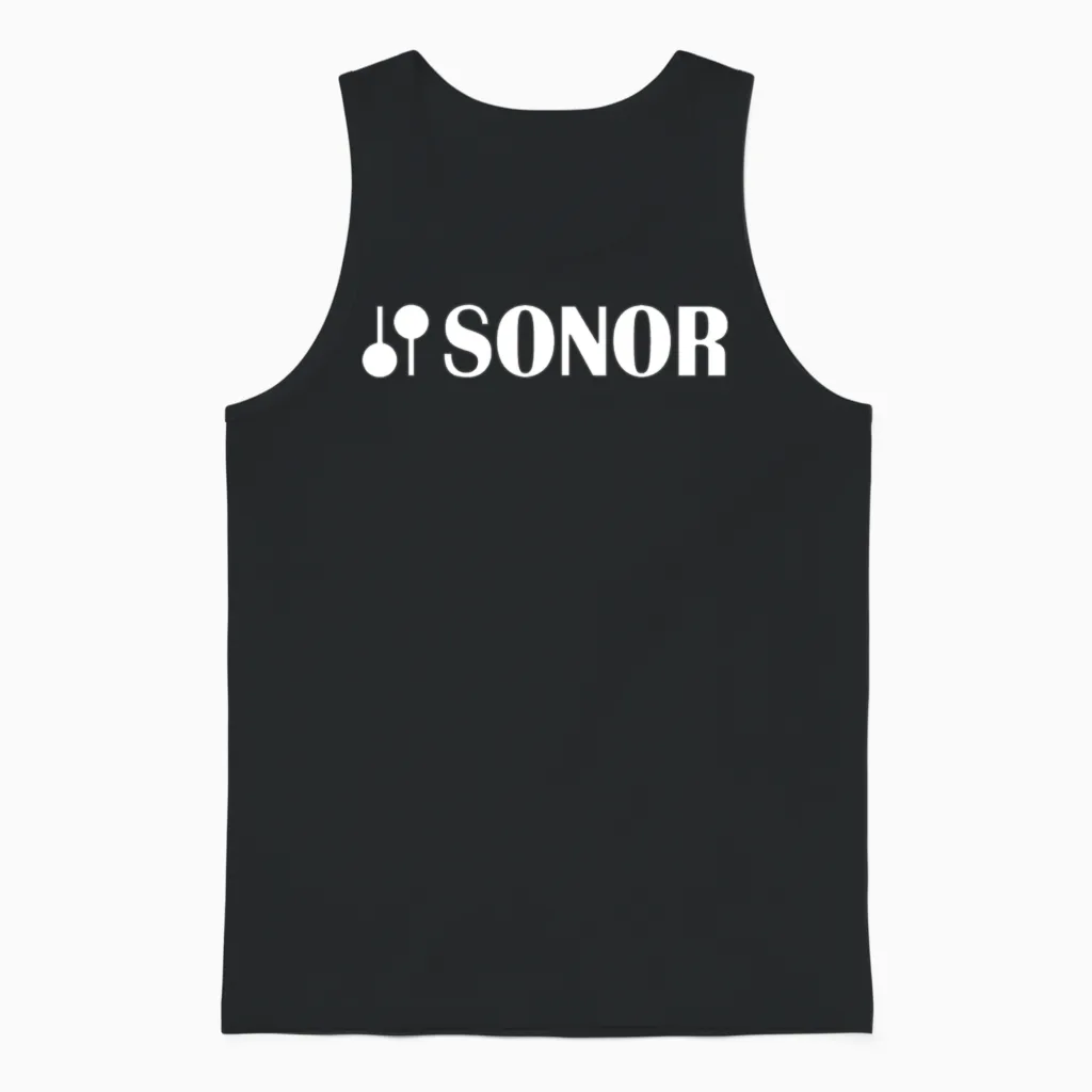 Sonor Drums Music Instrument New Tee Black Red Dru Unisex Tank Top in Black