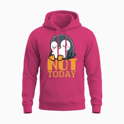 Funny Lazy Penguin Unisex Hoodie - Heliconia
