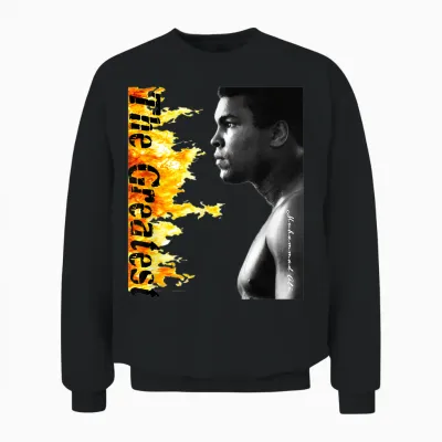 Great Moment Store Muhammad Ali T-Shirt, Unisex Erwachsene, Schwarz, S, Kurzarm, Unisex Sweatshirt - Black