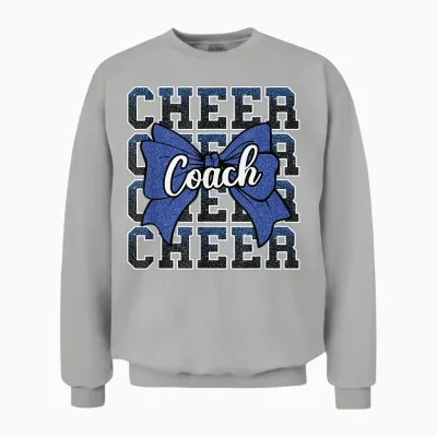 Blau Funny Sport Loud Proud Cheer Coach Dad Father's Day Unisex Sweatshirt - Ash