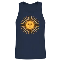 May Sun from Argentina Fl Unisex Tank Top - Navy – 2