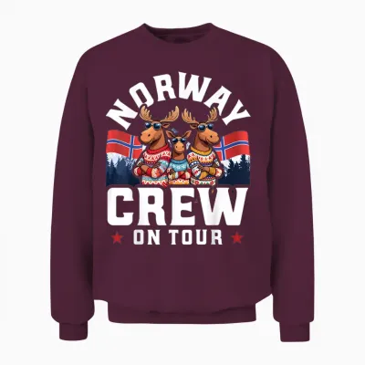 Lustige Norwegen Tour 2025 Unisex Sweatshirt - Maroon