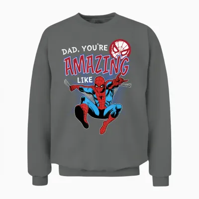 Marvel Spider-Man Amazing Dad Father's Day Unisex Sweatshirt - Graphite Heather