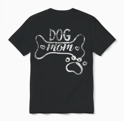 Dog Mom Funny Dog Unisex T-Shirt - Black