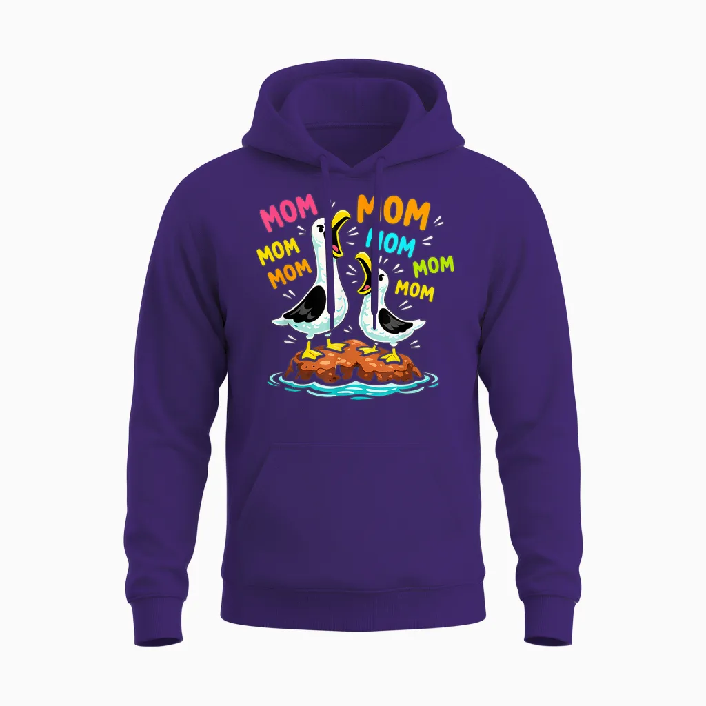Mama Möwe Lustige Mama Möwen Muttertag Mama Humor Unisex Hoodie in Purple