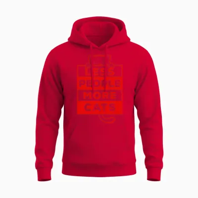 Funny Cat Lover Unisex Hoodie - Red