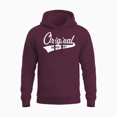 Original Since 1991 (year of Birth, Birthday / W) Unisex Hoodie - Maroon
