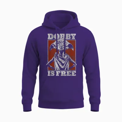 Harry Potter and the Deathly Hallows Vintage Dobby Is Free Unisex Hoodie - Purple