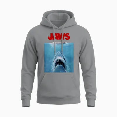 Jaws Oversized Unisex Hoodie - Sport Grey