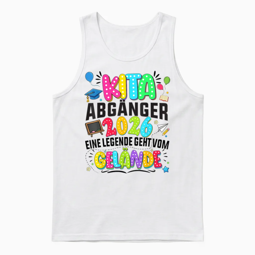 Kita Abgänger 2026 Einschulung Schulkind Junge Mädchen Unisex Tank Top in White