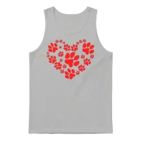 Paws Heart — Dog Lovers Unisex Tank Top - Ash – 1