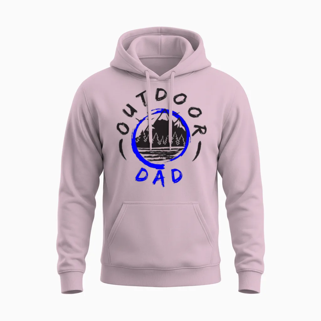 Outdoor Dad Unisex Hoodie in Light Pink