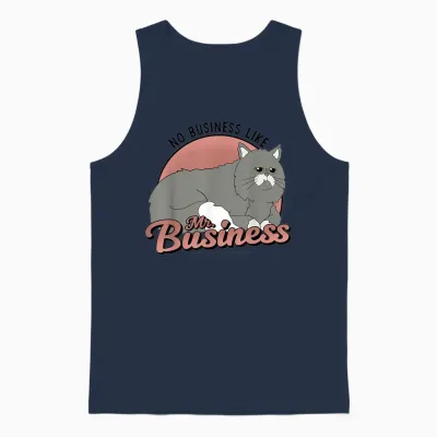 Bob's Burgers No Business Like Mr. Business Unisex Tank Top - Navy