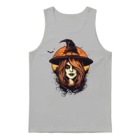 Halloween Witch Unisex Tank Top - Ash – 1