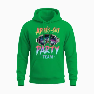 Apres Ski Party Team Outfit, Black, S Unisex Hoodie - Irish Green