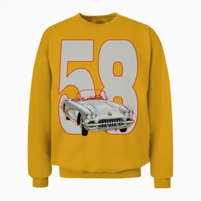 1958 Corvette Unisex Sweatshirt - Gold