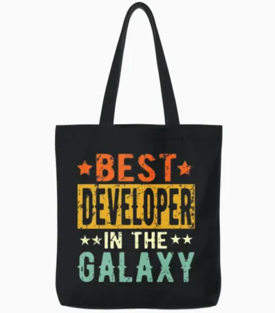 Best Developer Ever Developer Gift Tote Bags - Black