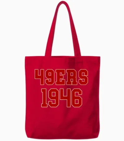 49ers Football 49ers 1946 Tote Bags - Red
