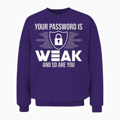 Funny Cybersecurity Computer Security Unisex Sweatshirt - Purple