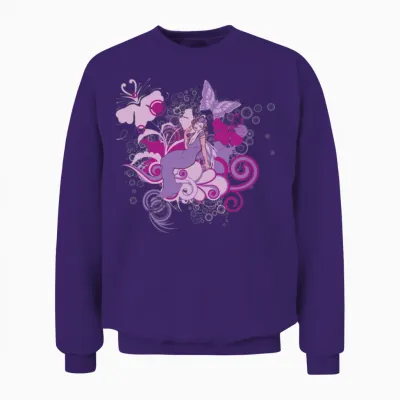 Retro Lady Unisex Sweatshirt - Purple