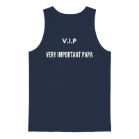 Vip Very Important Papa — Dad Unisex Tank Top - Navy – 1