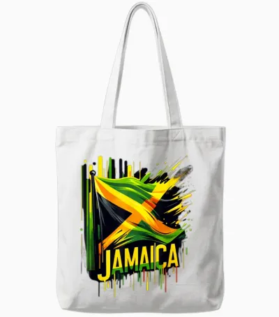 Jamaikanische Flagge, Retro, Vintage, Sport, Aquarell, Jamaika Tote Bags - White
