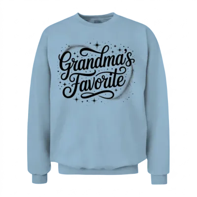 Cute Grandma’s Favorite Retro Family Love Grandkid Unisex Sweatshirt - Light Blue