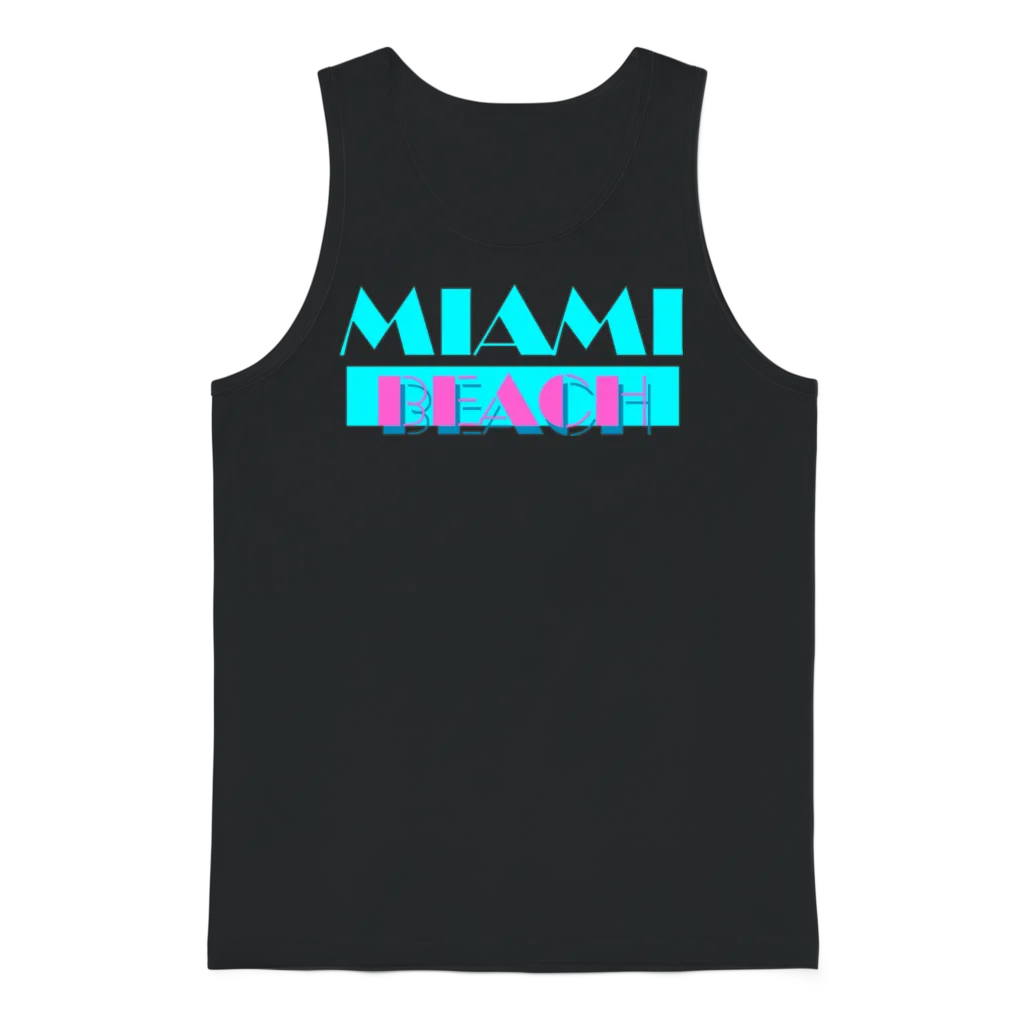 Miami Beach โ Summer & Gift Unisex Tank Top - Black
