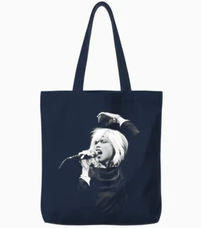 Debbie Harry Blondie Live Von Simon Fowler Tote Bags - Navy