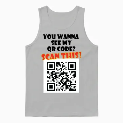 Qrcode Fu Unisex Tank Top - Ash