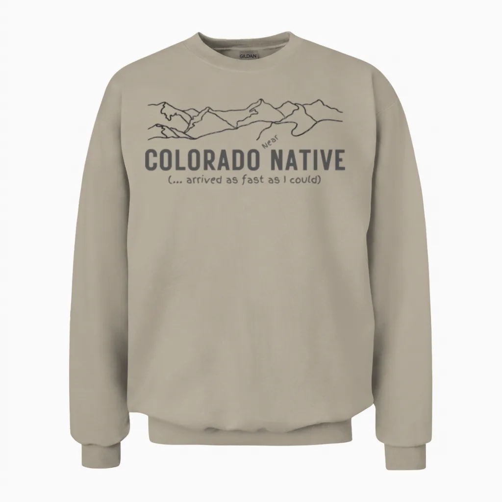 Colorado Near Native - Light Background Unisex Sweatshirt in Sand