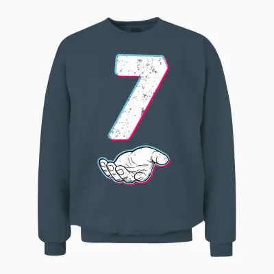 Number 67 Matching Six Seven 6 7 Meme 6 7 Halloween Costume Unisex Sweatshirt - Dark Heather