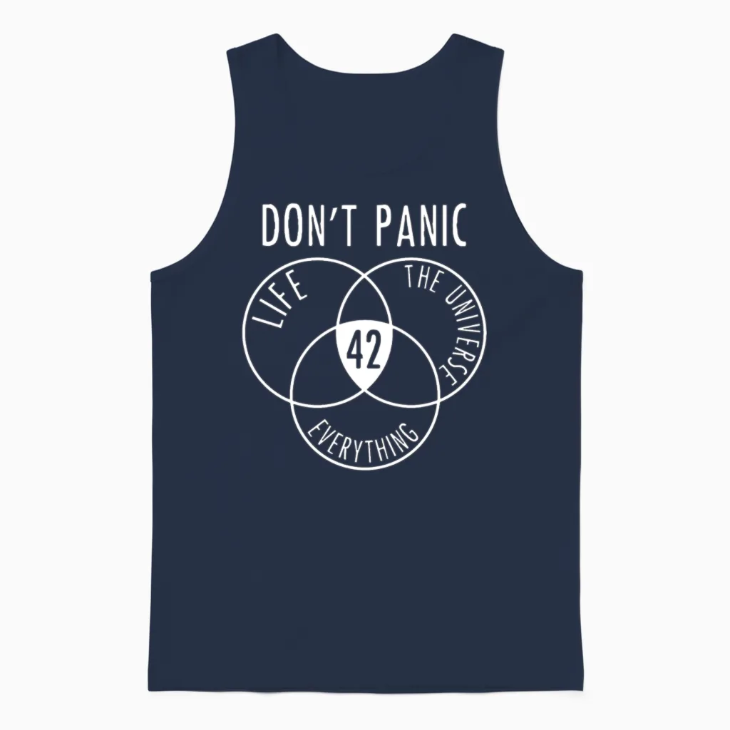 42 Unisex Tank Top in Navy