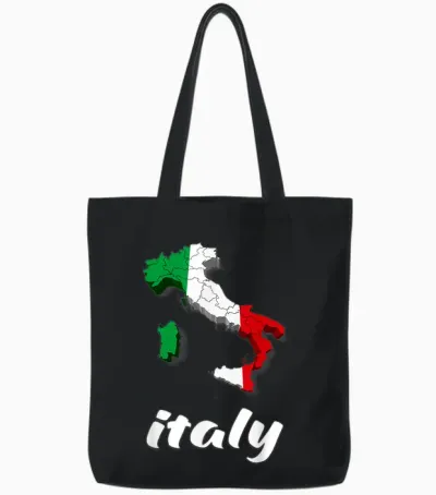 Italien Flagge Italien Liebhaber Italien Shirt Für Mädchen Italien Herren Tote Bags - Black